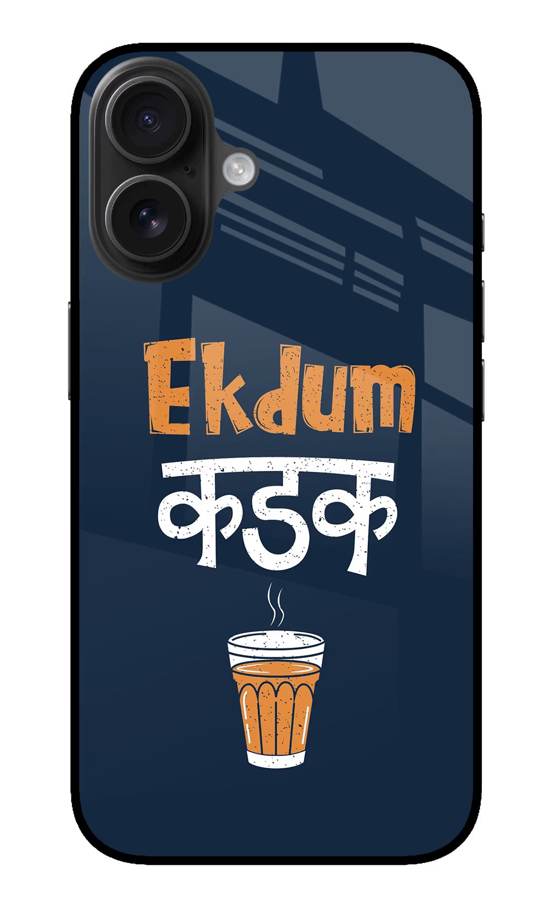 Ekdum Kadak Chai iPhone 16 Glass Case Back Cover by Casekaro