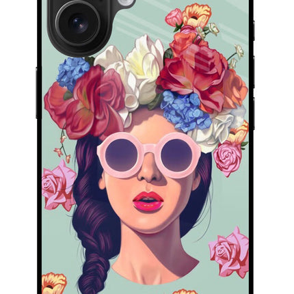 Pretty Girl iPhone 16 Glass Case Back Cover by Casekaro