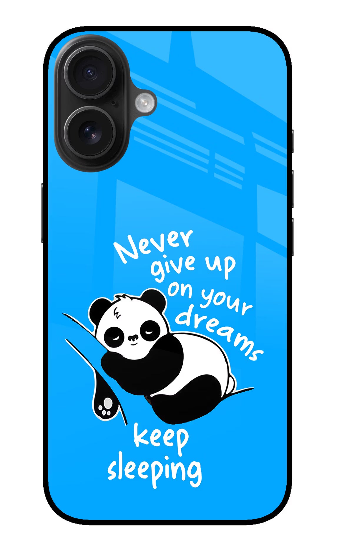 Keep Sleeping iPhone 16 Glass Case Back Cover by Casekaro