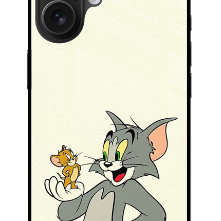 Tom & Jerry iPhone 16 Glass Case Back Cover by Casekaro