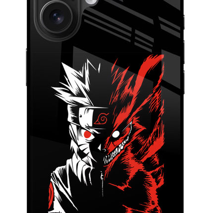 Naruto Two Face iPhone 16 Glass Case Back Cover by Casekaro