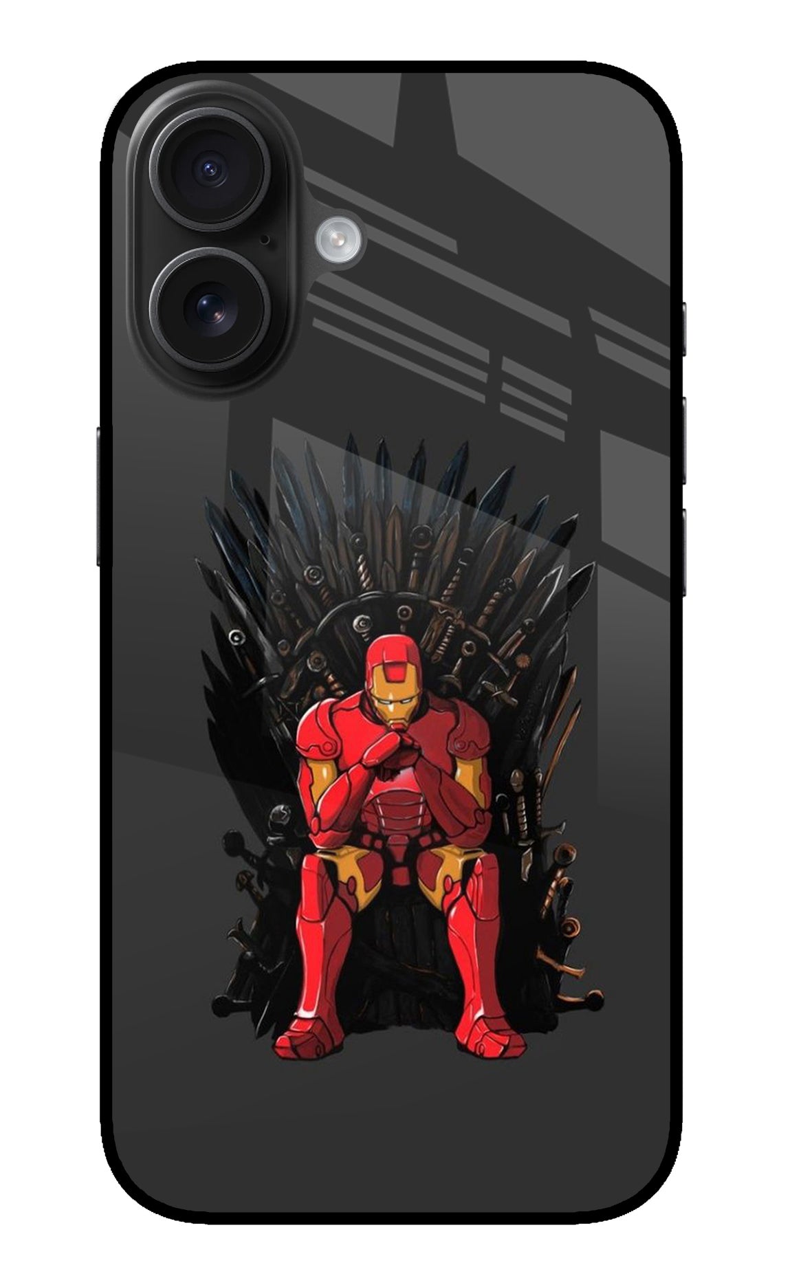 Ironman Throne iPhone 16 Glass Case