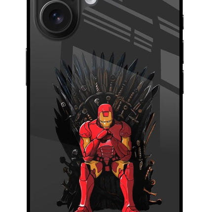 Ironman Throne iPhone 16 Glass Case Back Cover by Casekaro