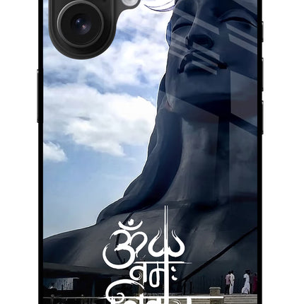 Om Namah Shivay iPhone 16 Glass Case Back Cover by Casekaro