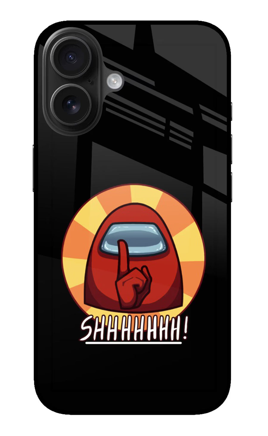 Among Us Shhh! iPhone 16 Back Cover, Metal case