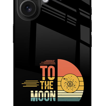 To the Moon iPhone 16 Glass Case Back Cover by Casekaro