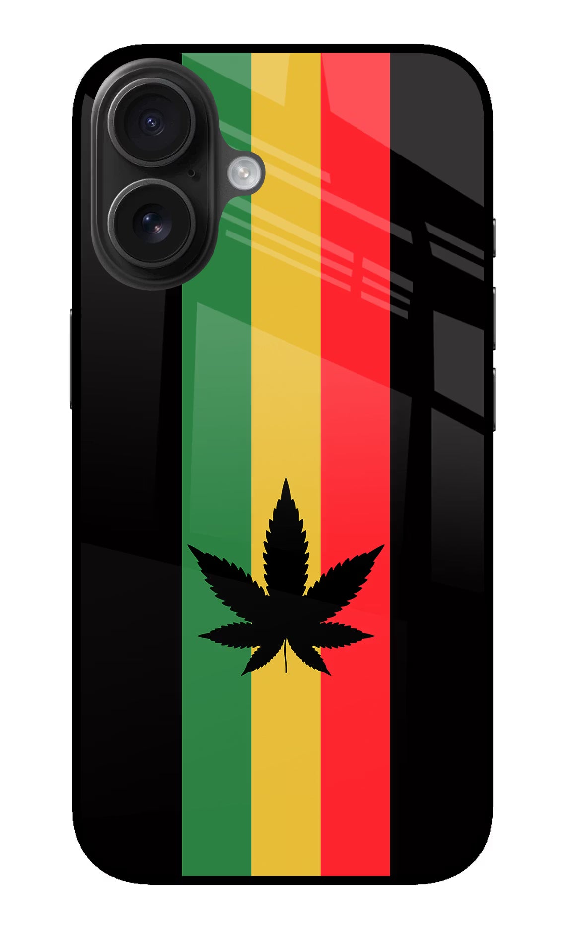 Weed Flag iPhone 16 Glass Case Back Cover by Casekaro