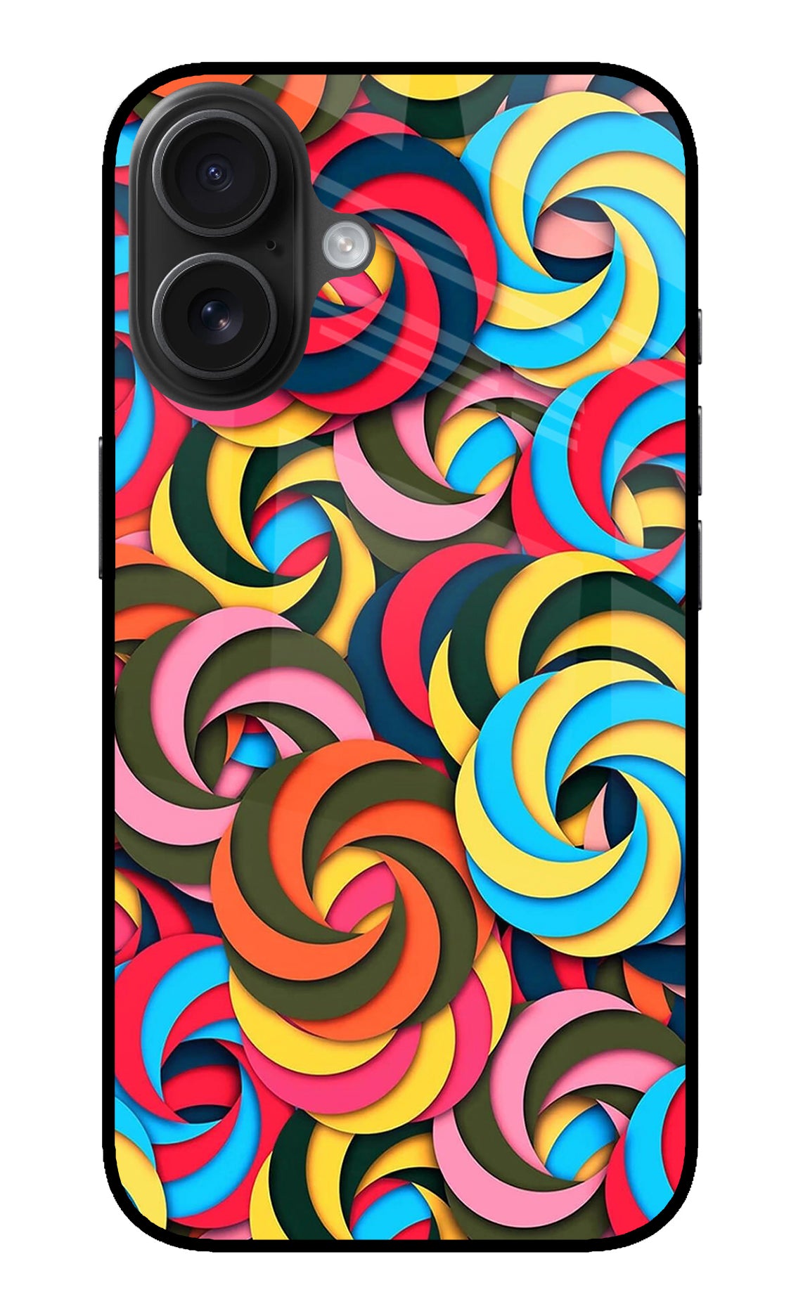 Spiral Pattern iPhone 16 Glass Case