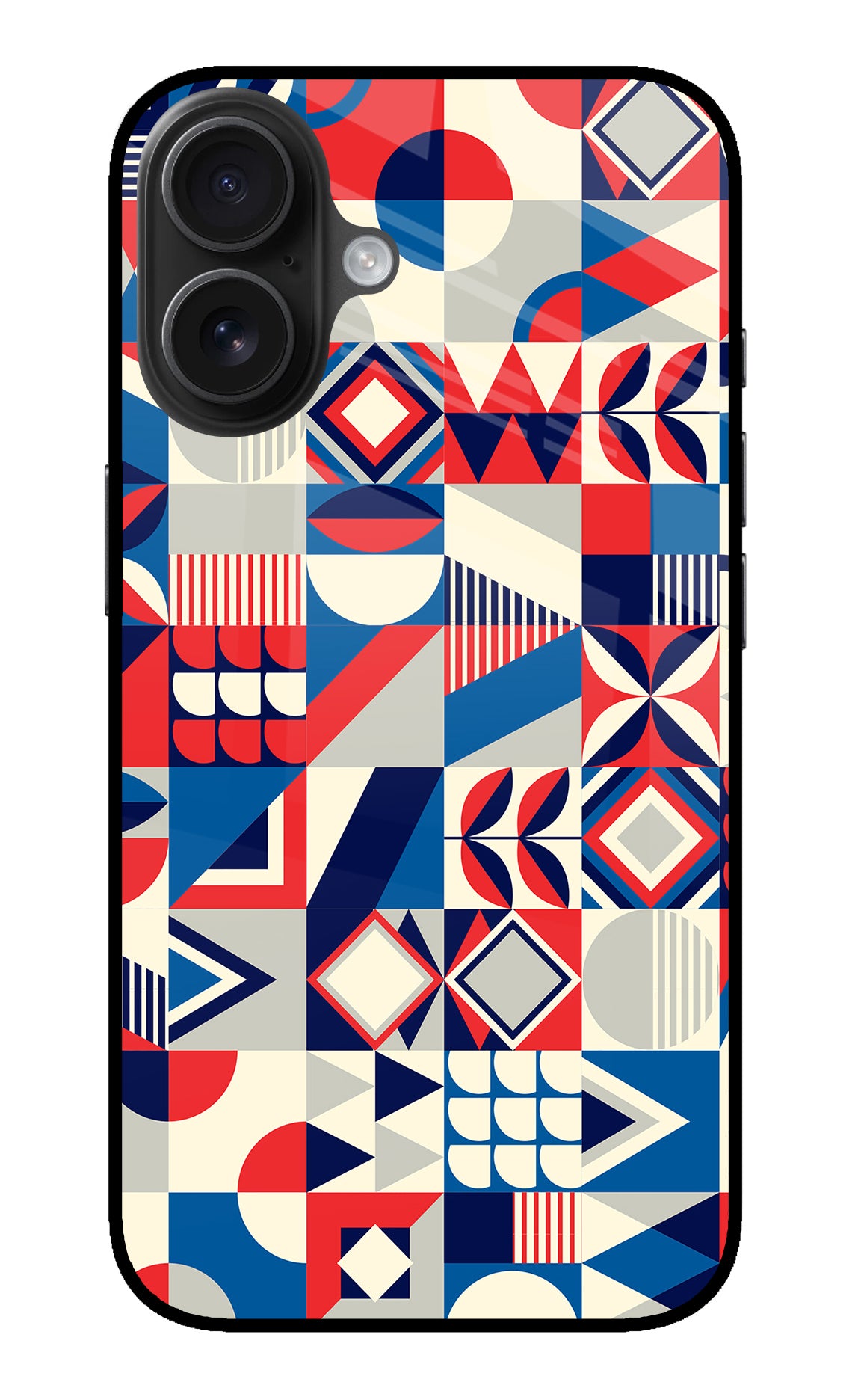 Colorful Pattern iPhone 16 Back Cover