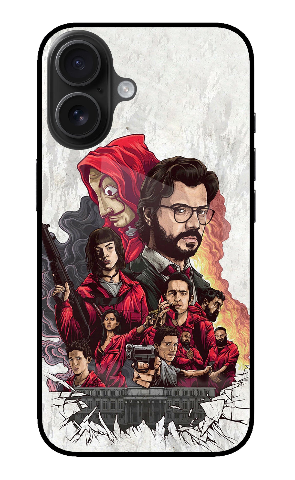 Money Heist Artwork iPhone 16 Back Cover