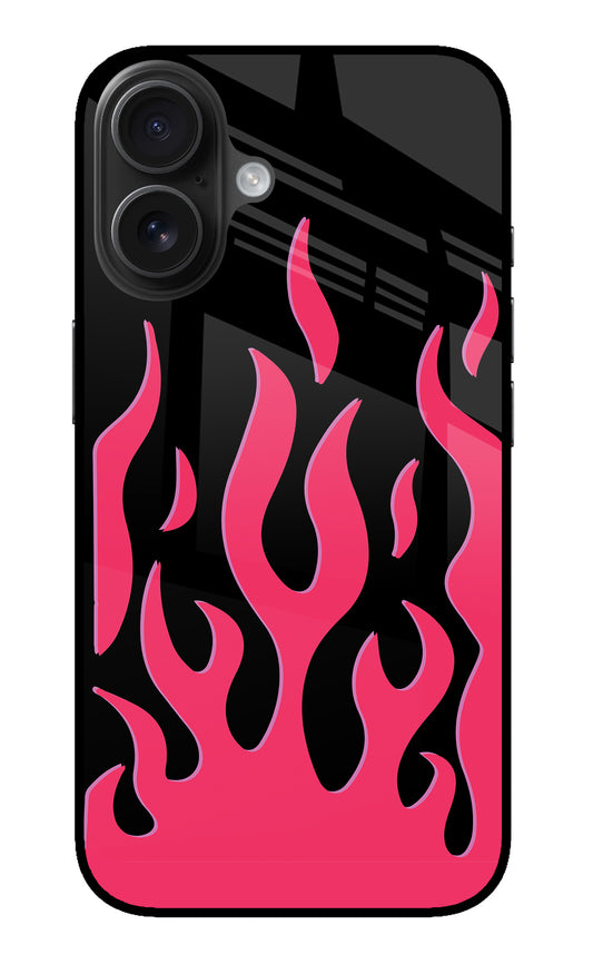 Fire Flames iPhone 16 Glass Case