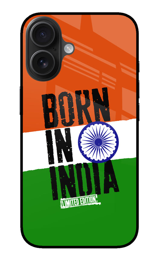 Born in India iPhone 16 Glass Case