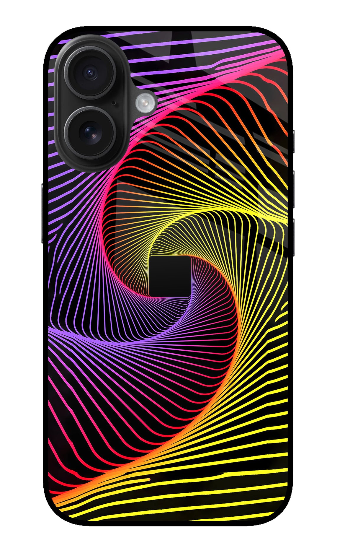 Colorful Strings iPhone 16 Back Cover