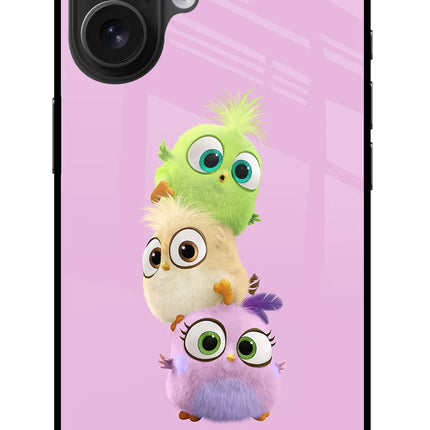 Cute Little Birds iPhone 16 Glass Case