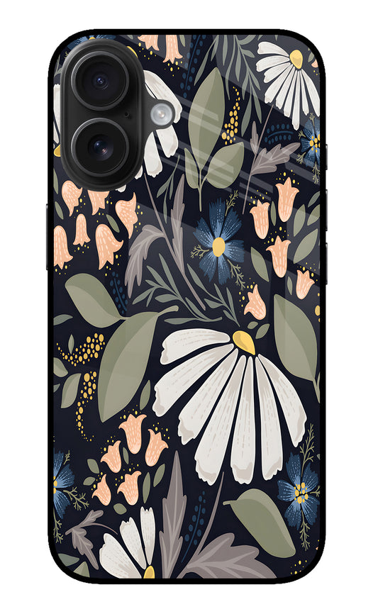 Flowers Art iPhone 16 Glass Case