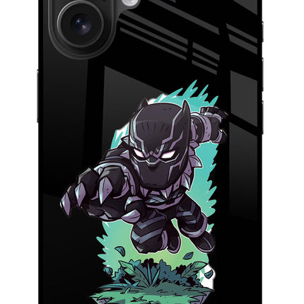 Black Panther iPhone 16 Glass Case