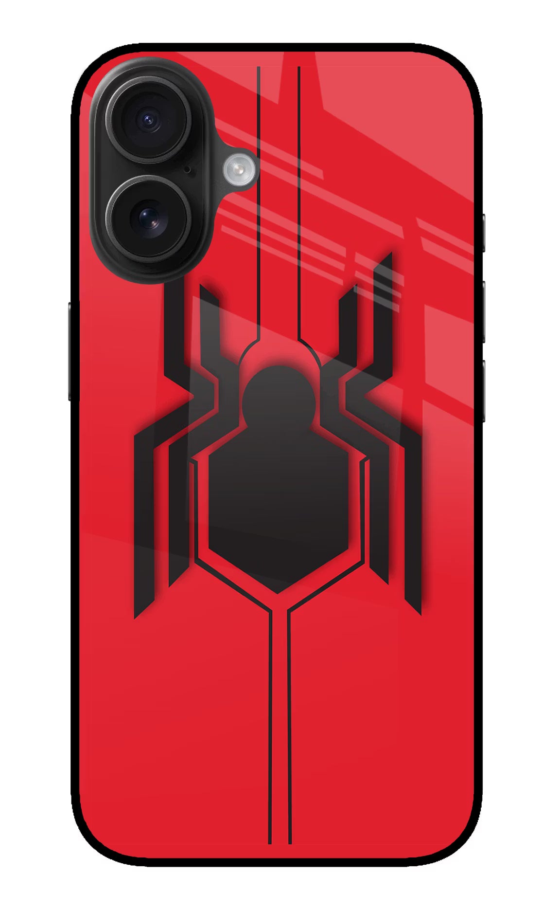 Spider iPhone 16 Glass Case Back Cover by Casekaro