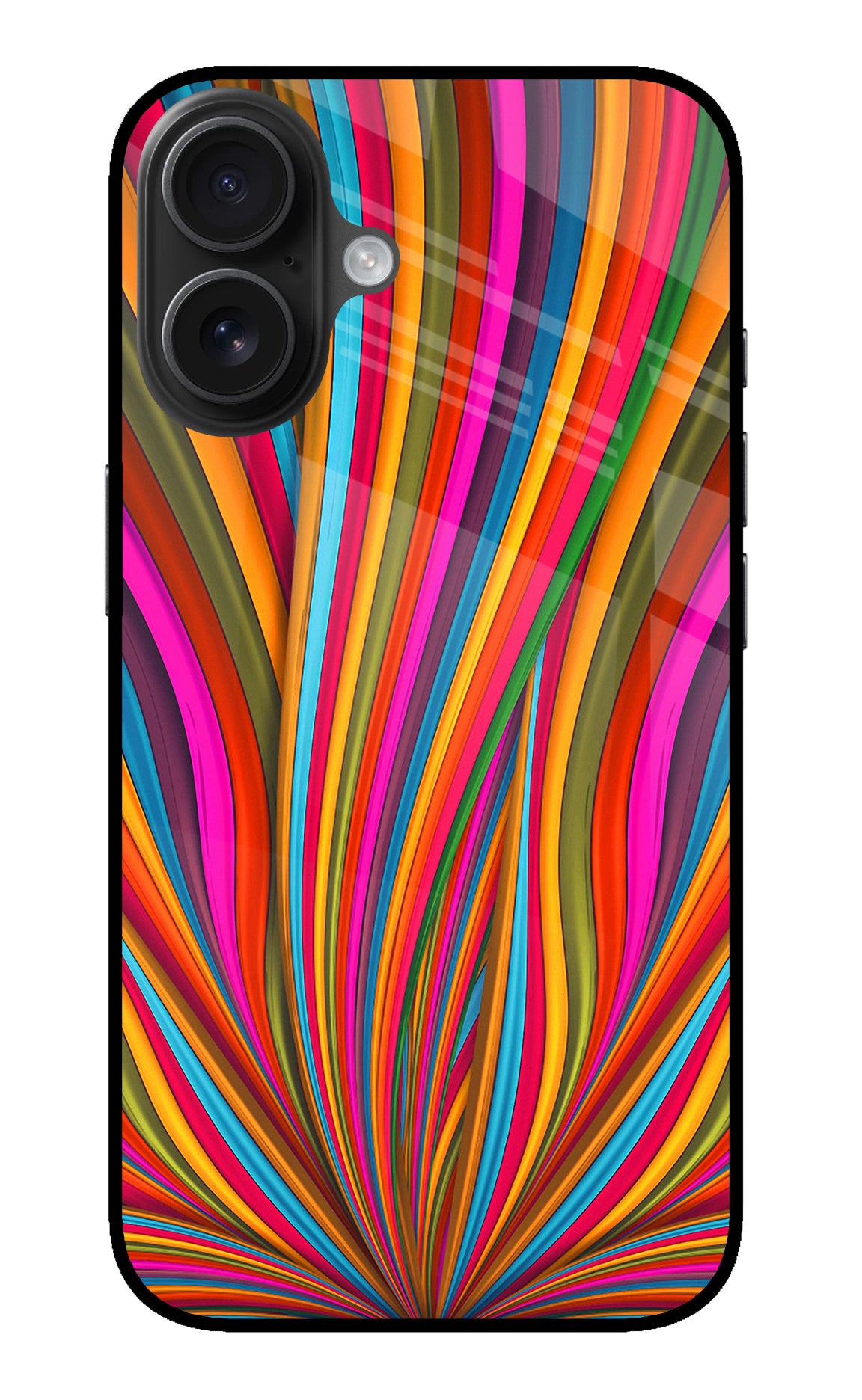 Trippy Wavy iPhone 16 Glass Case