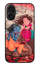 Radhe Krishna iPhone 16 Glass Case