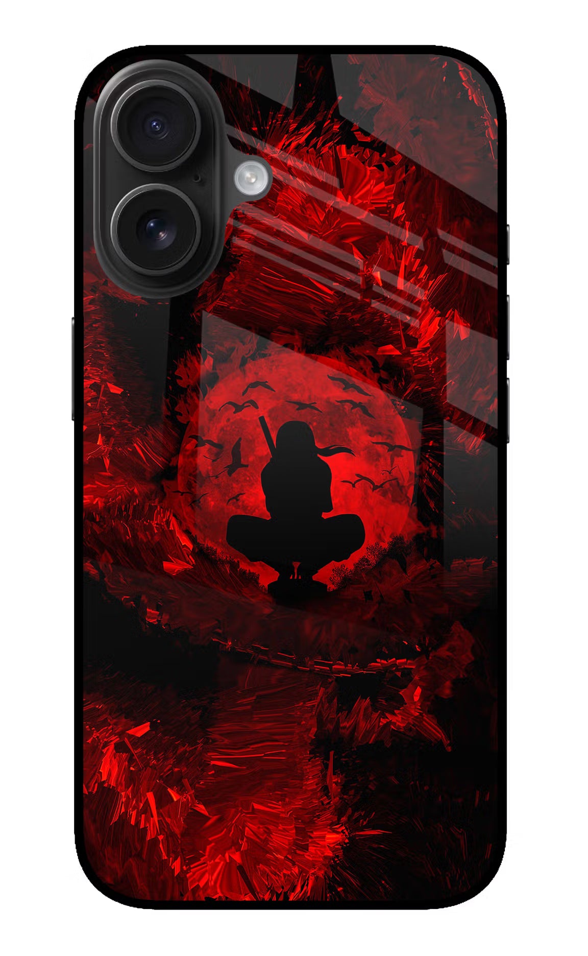 Itachi Uchiha iPhone 16 Glass Case Back Cover by Casekaro
