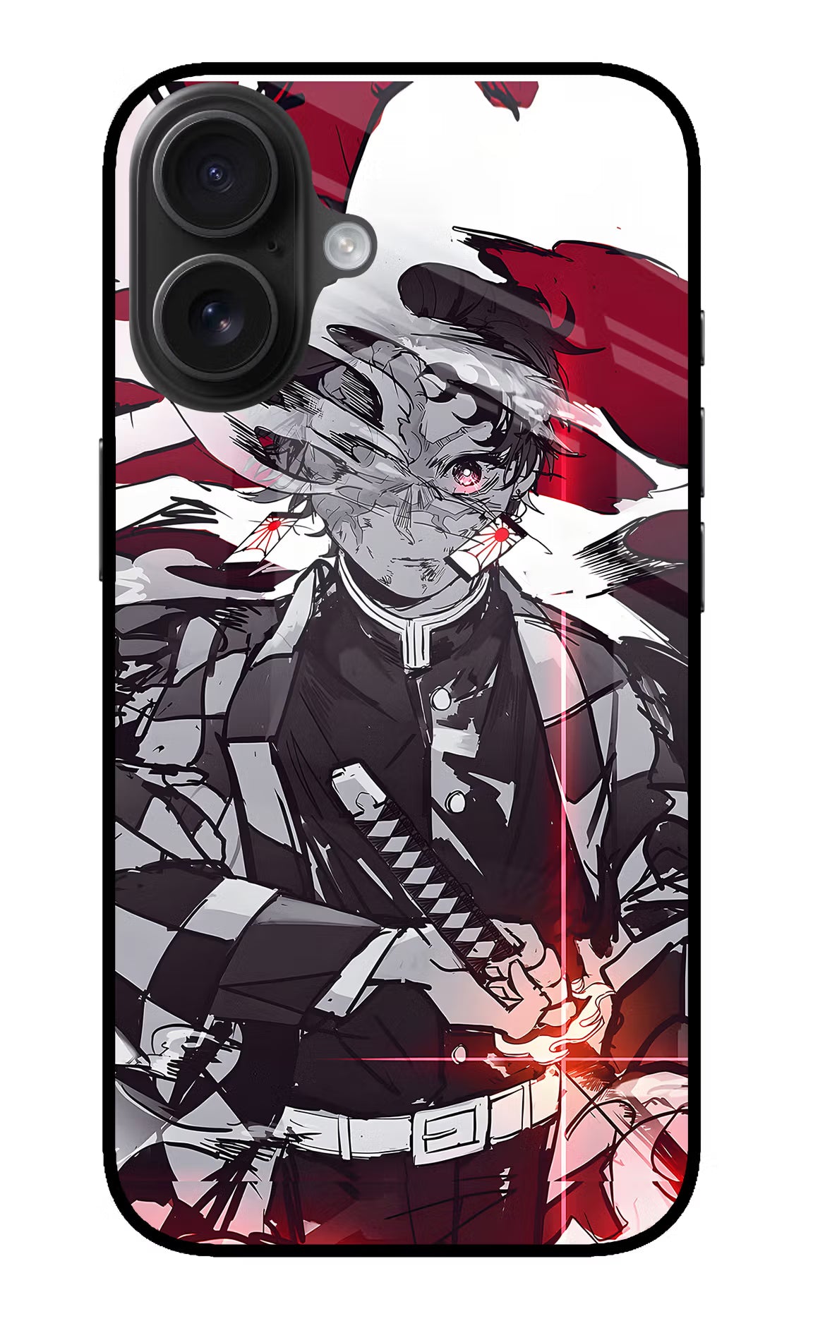 Demon Slayer iPhone 16 Glass Case Back Cover by Casekaro