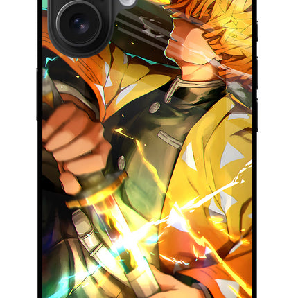 Demon Slayer iPhone 16 Glass Case Back Cover by Casekaro