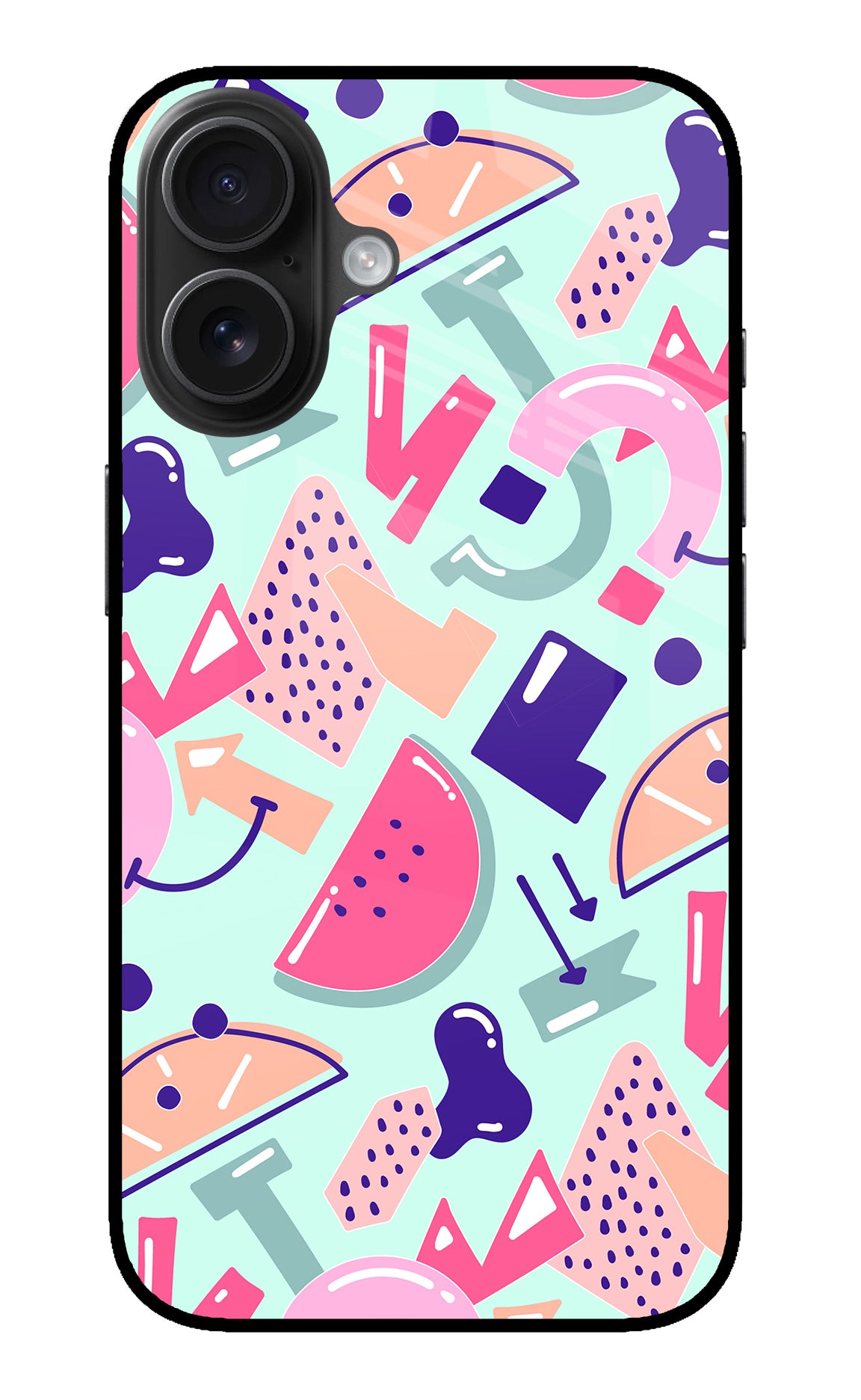 Doodle Pattern iPhone 16 Back Cover