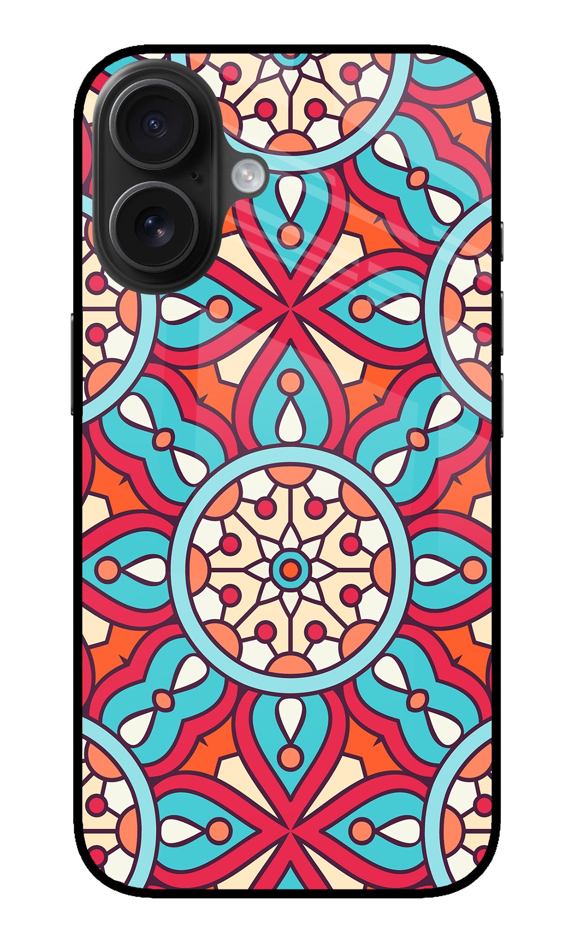 Mandala Geometric iPhone 16 Glass Case