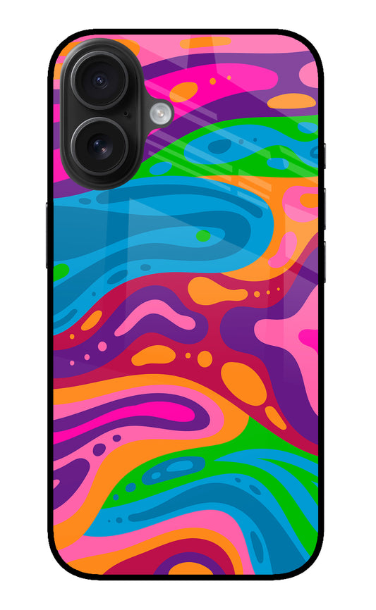 Trippy Pattern iPhone 16 Glass Case