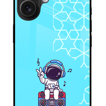 Cute Astronaut Chilling iPhone 16 Glass Case