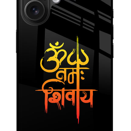 Om Namah Shivay iPhone 16 Glass Case Back Cover by Casekaro