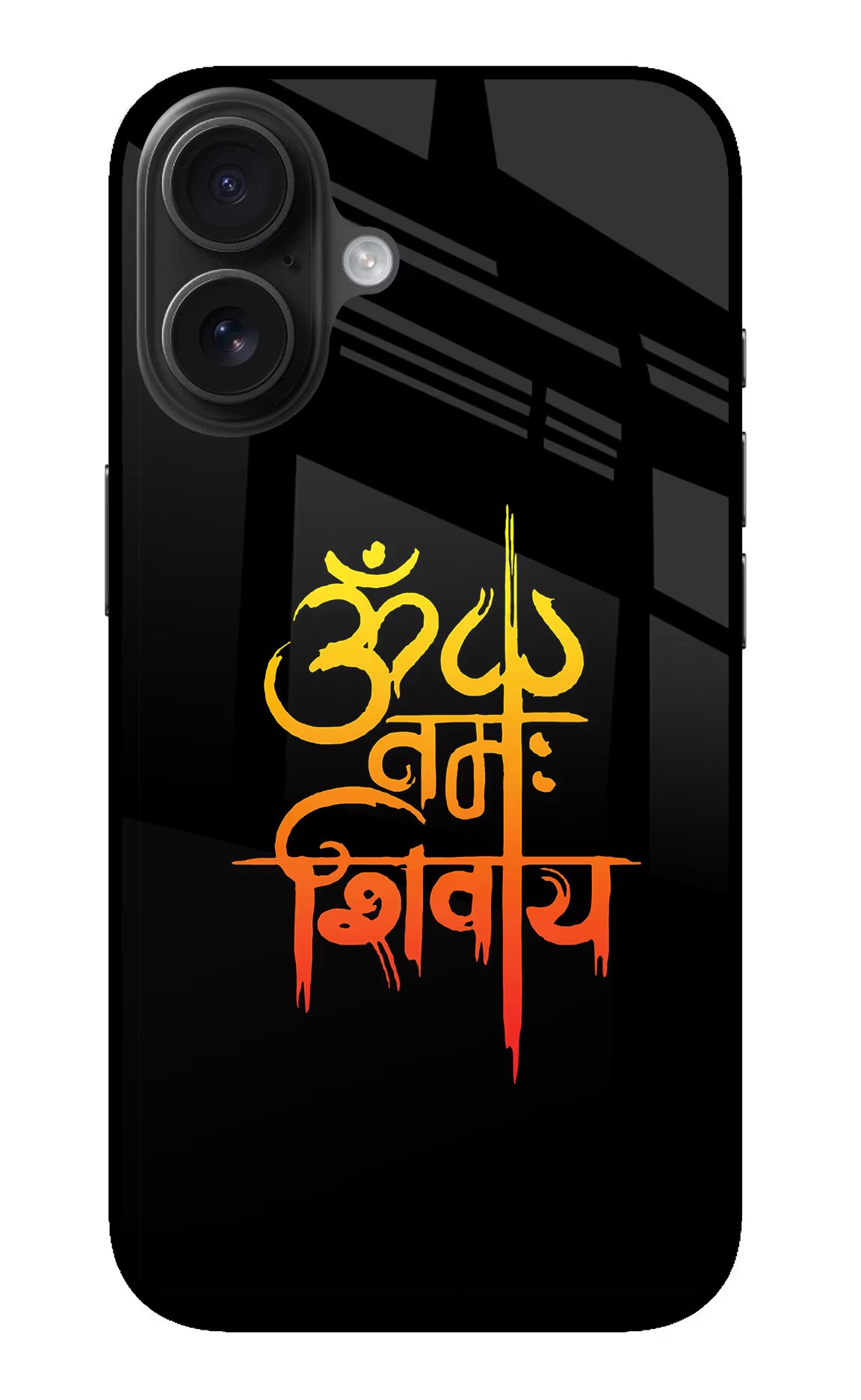 Om Namah Shivay iPhone 16 Glass Case Back Cover by Casekaro