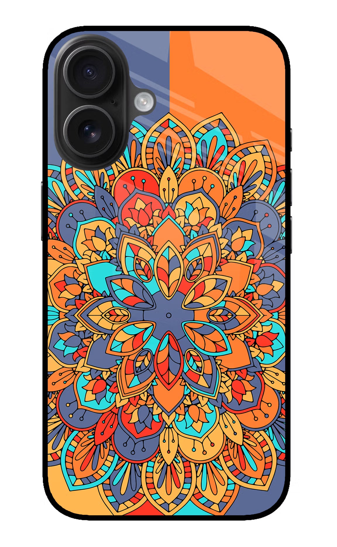 Color Mandala iPhone 16 Glass Case Back Cover by Casekaro