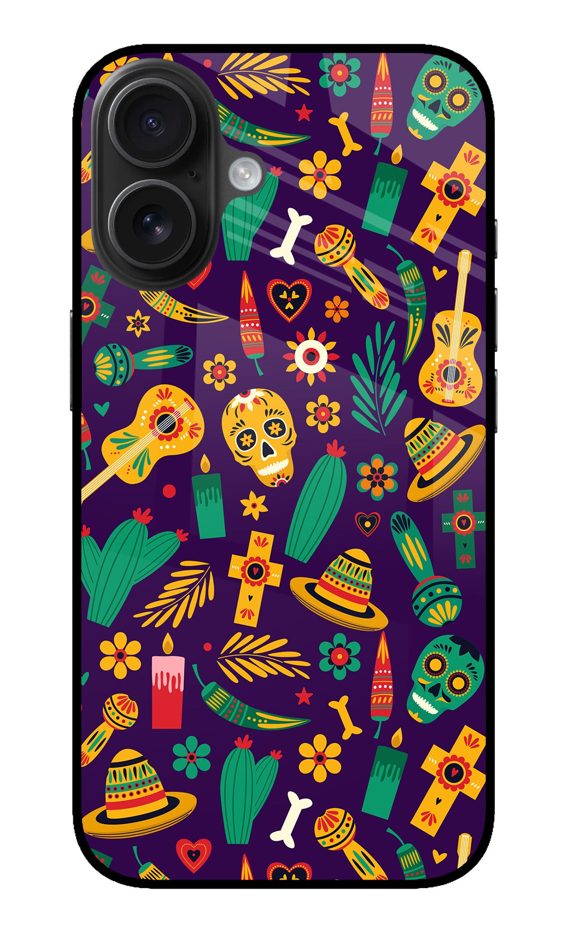 Mexican Artwork iPhone 16 Back Cover