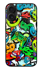 Game Doodle iPhone 16 Glass Case