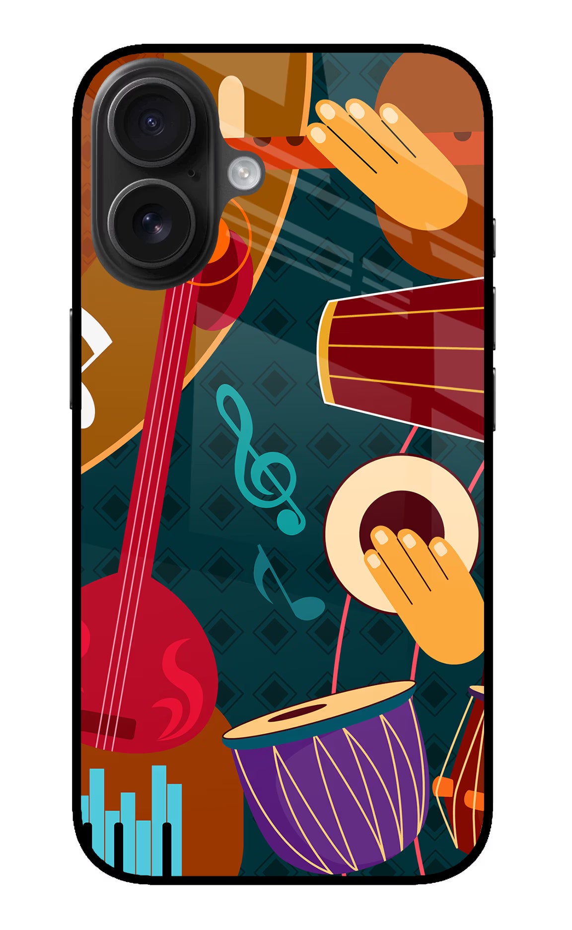 Music Instrument iPhone 16 Glass Case