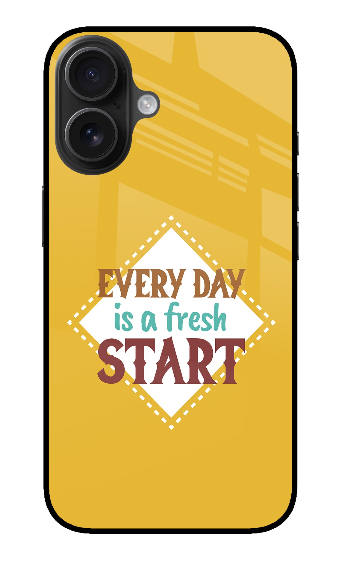 Every day is a Fresh Start iPhone 16 Back Cover