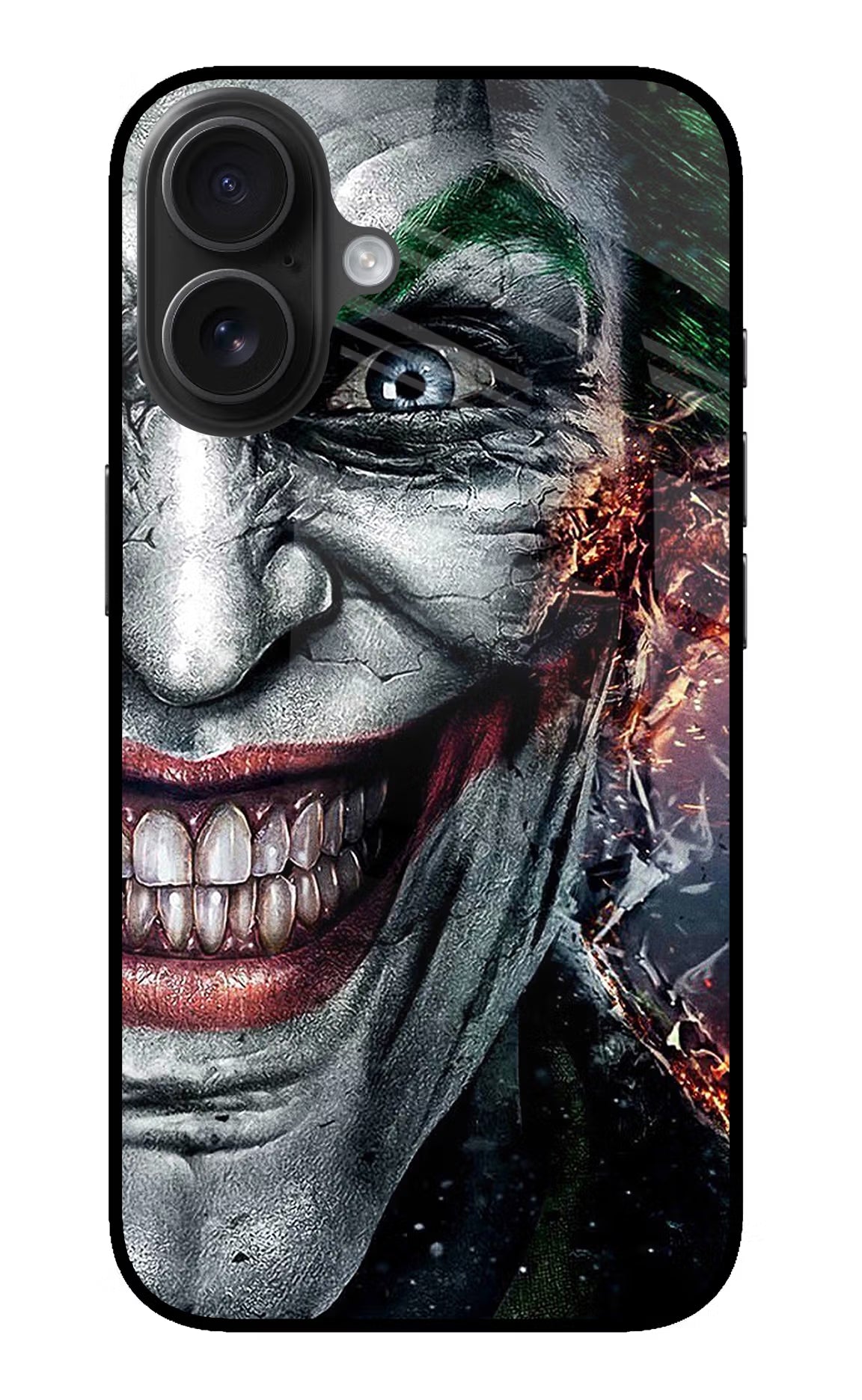 Joker Cam iPhone 16 Glass Case Back Cover by Casekaro