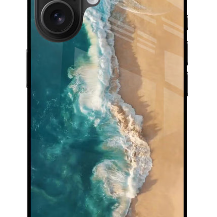 Ocean Beach iPhone 16 Glass Case Back Cover by Casekaro