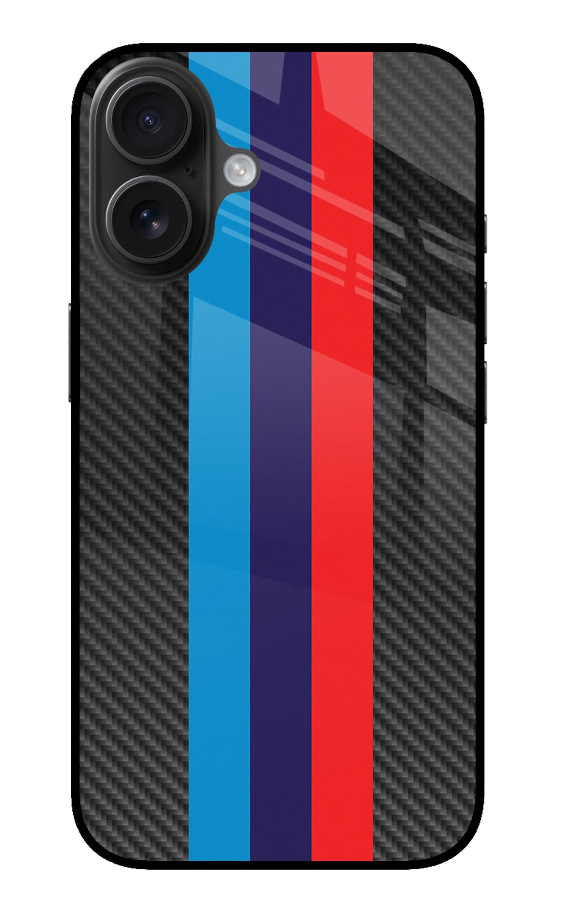 BMW Stripes Pattern iPhone 16 Glass Case