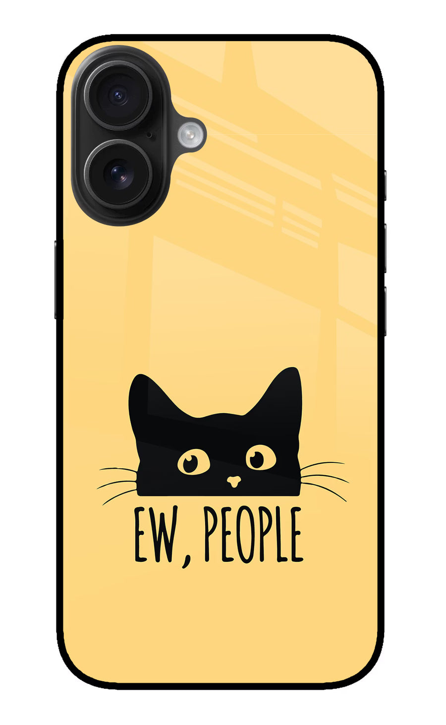 Ew People Catitude iPhone 16 Back Cover, Metal case