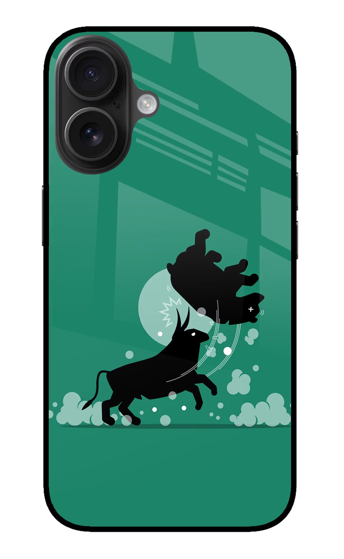 Bull Conqueror iPhone 16 Glass Case