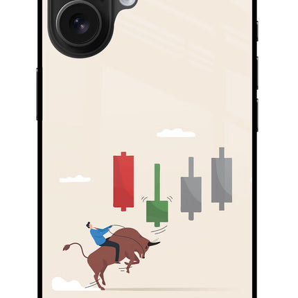 Bull Trading Momentum iPhone 16 Glass Case