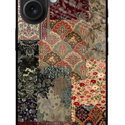 Desi Print iPhone 16 Glass Case Back Cover by Casekaro