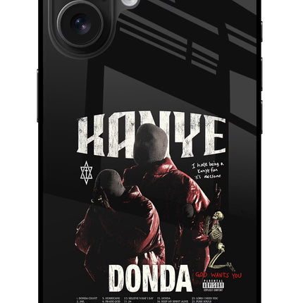 Donda Kanye West iPhone 16 Glass Case Back Cover by Casekaro