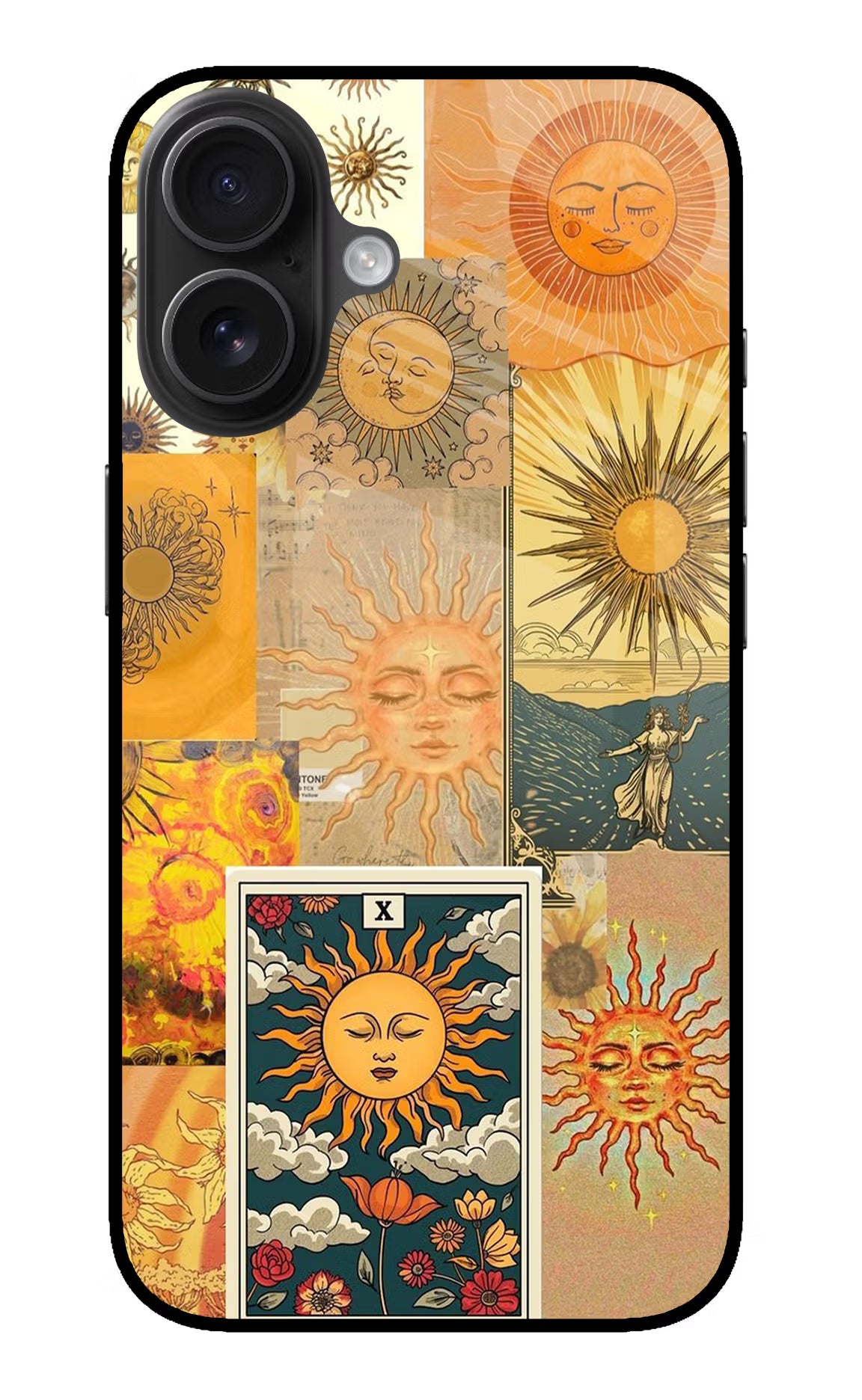 Sun iPhone 16 Glass Case Back Cover by Casekaro
