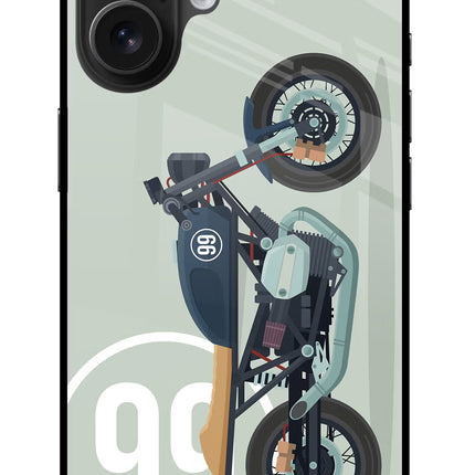 Classic Cafe Racer 99 iPhone 16 Glass Case