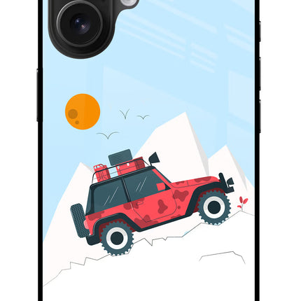 Mountain Trail Beast iPhone 16 Glass Case Back Cover by Casekaro