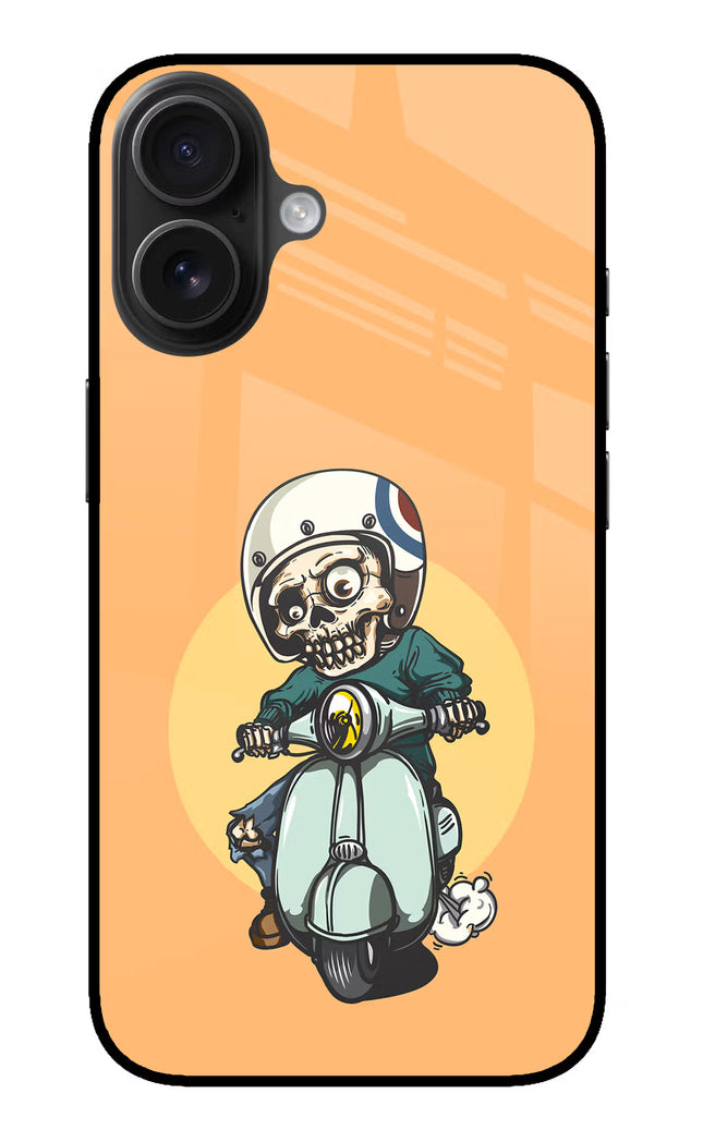 Undead Biker iPhone 16 Glass Case