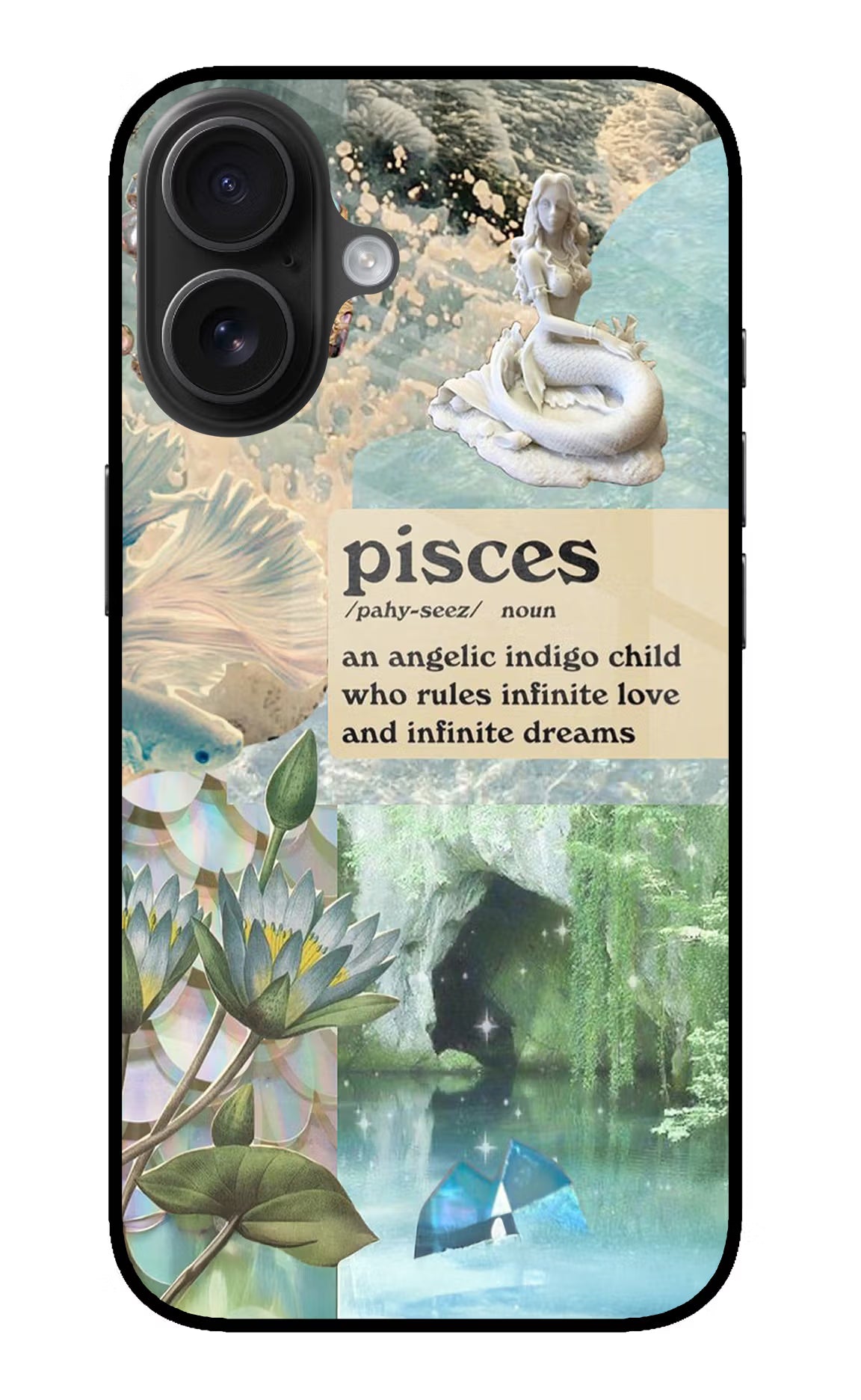 Pisces Zodiac iPhone 16 Glass Case